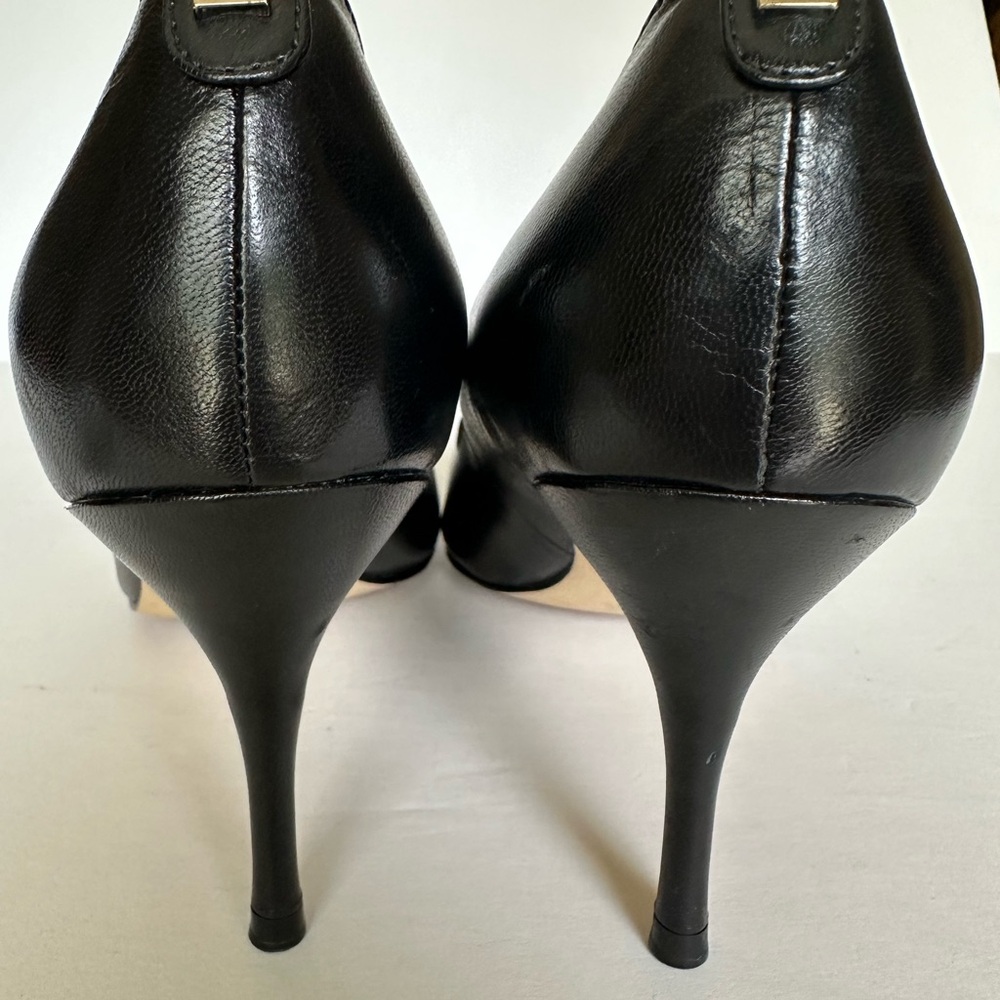 EUC 3” Black Leather Pumps/Heels - Picture 6 of 10